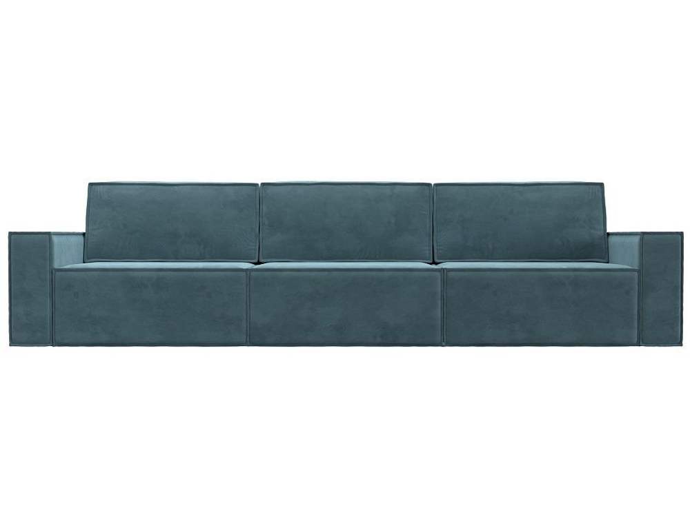 Диван прямой Куба лонг, Бирюзовый, Велюр, 116863