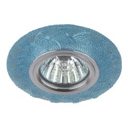 Светильник встраиваемый cо светодиодной подсветкой ЭРА DK LD6 BL/WH под лампу MR16 GU5.3 голубой | Встраиваемые LED светильники