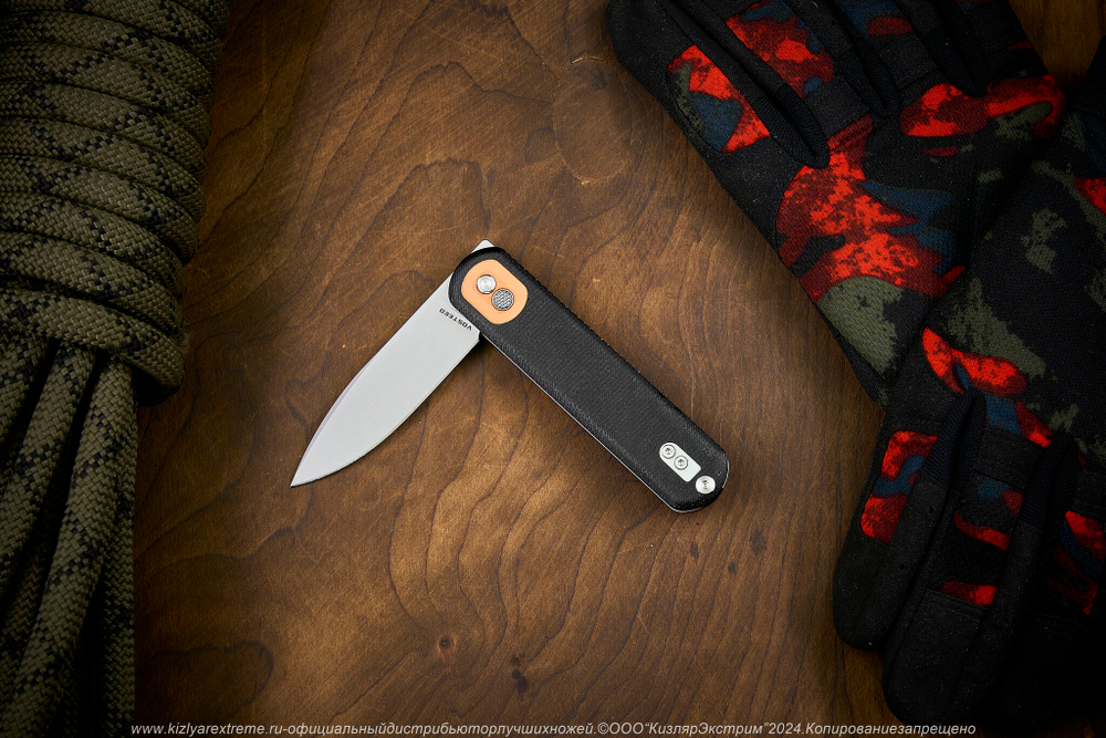 Нож Vosteed Corgi сталь 14C28N Black Stonewash рукоять Black Micarta