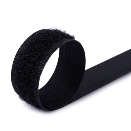 Липучка "Gamma" некомплект 16 мм, цв.черн.(петля)