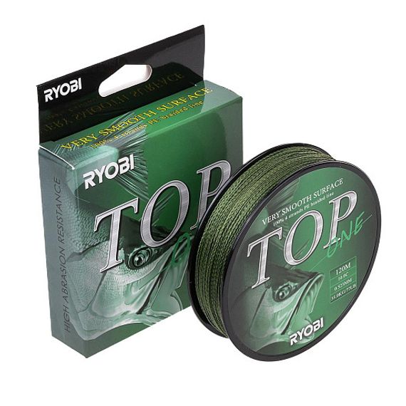 Шнур TOP PE4X-120M 10,0/d-0.523mm Dark green Ryobi