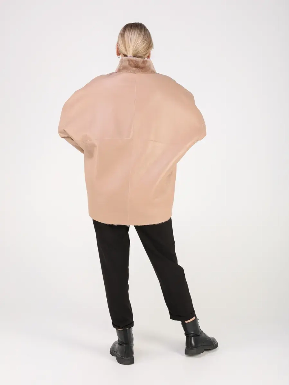 Дубленка зимняя натуральная оверсайз больших размеров