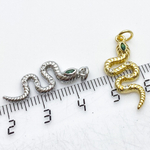 Подвеска Змея, цвет серебро, размер 25*10 мм, цена за 1 шт