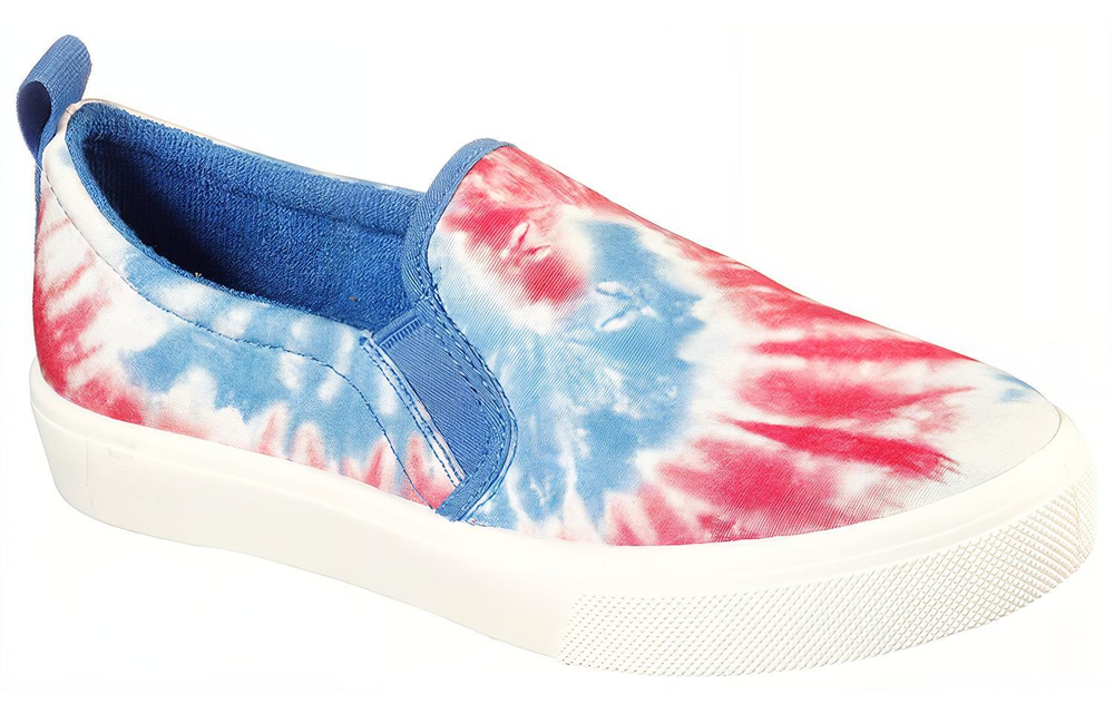 Skechers Canvas Stylish Skateboarding Shoes Women"s Blue Red White