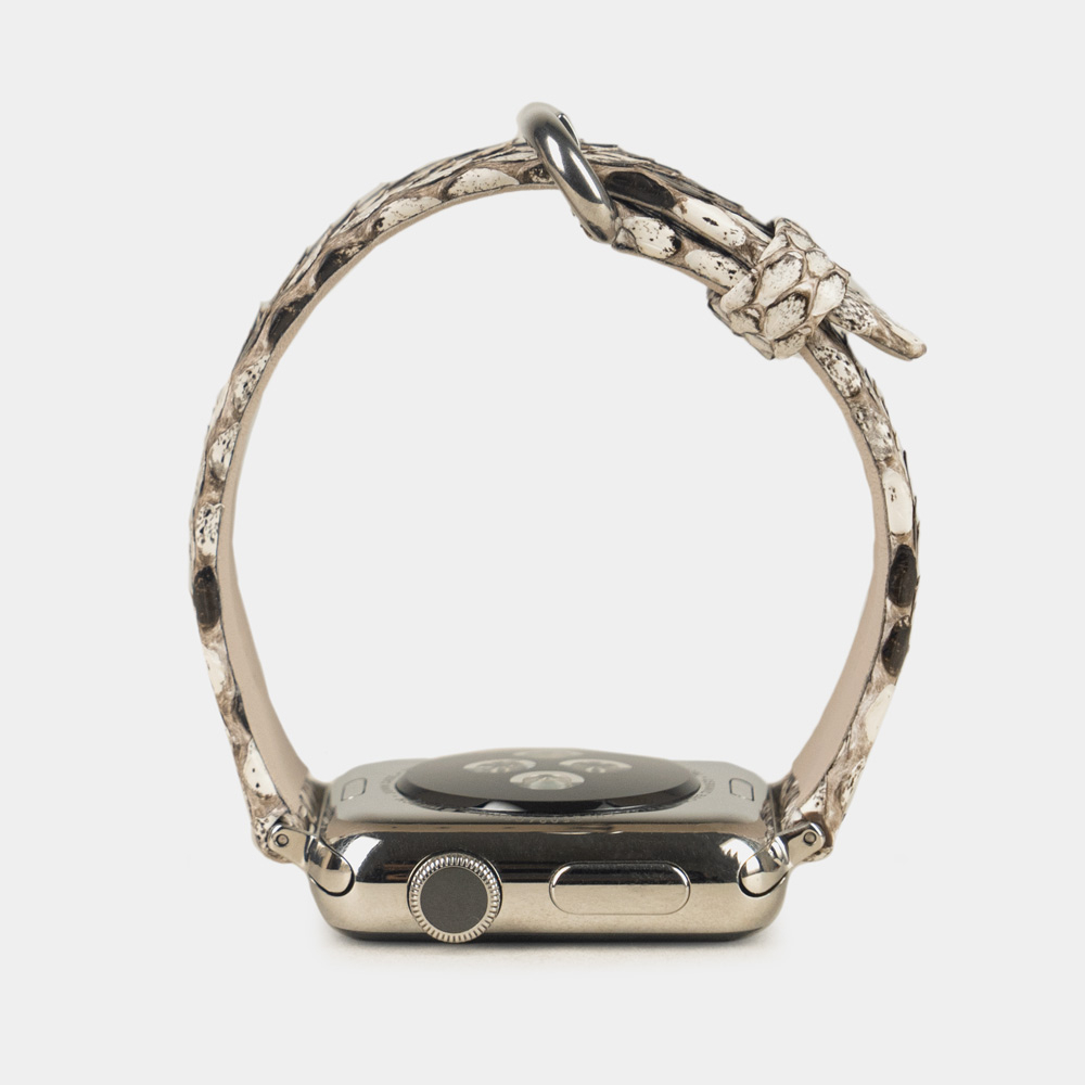 Ремешок для Apple Watch 44/45/46 mm из кожи питона, цвета Natur