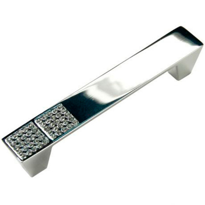 Ручка мебельная скобка EDSON 2500 CHROME CRYSTAL 96мм