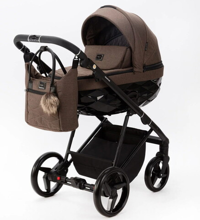 Детская коляска Adamex Quantum 3 в 1 Q-TK51 (КОРИЧНЕВЫЙ)