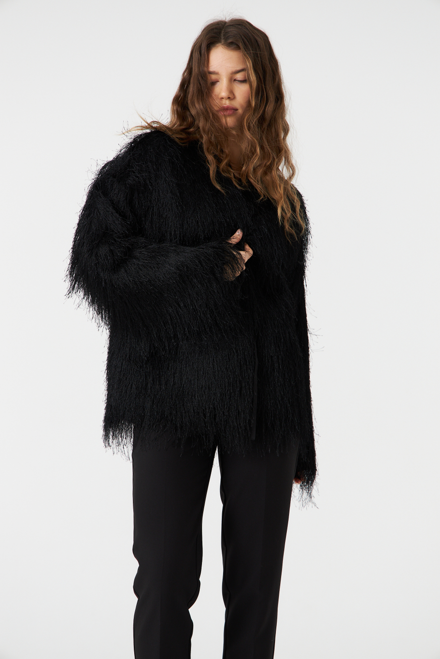 Кардиган из бахромы