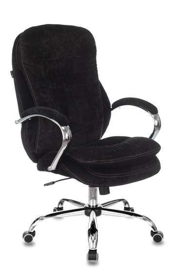 Кресло руководителя Бюрократ T-9950SL Fabric черный Light-20 крестов. металл хром