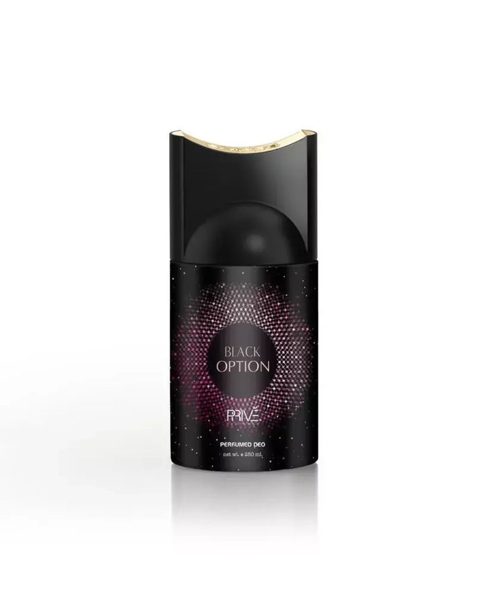 Prive Дезодорант-спрей жен BLACK OPTION/YSL Black Opium 250мл*12
