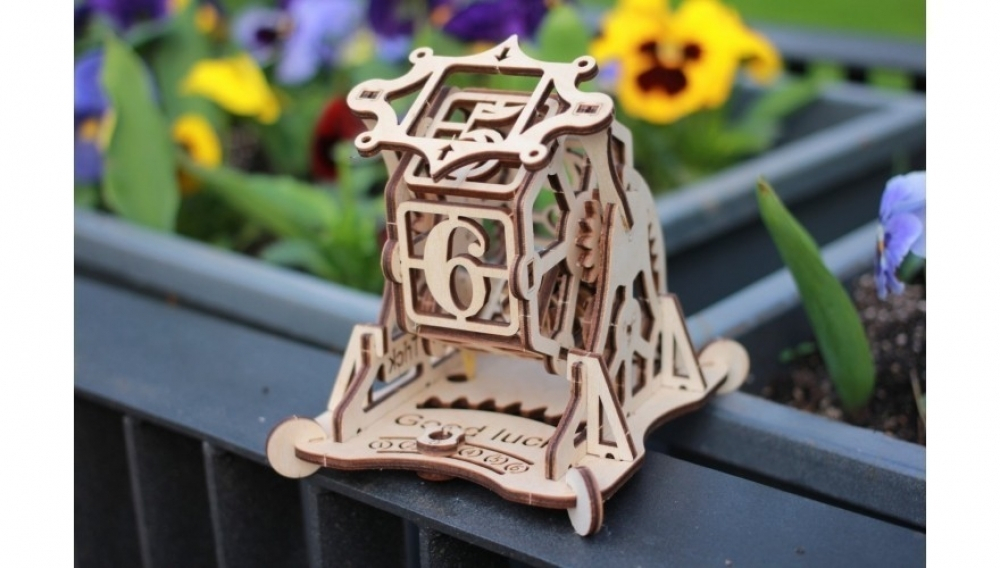 Механический 3D-пазл из дерева Wood Trick Колесо Фортуны с настольной игрой