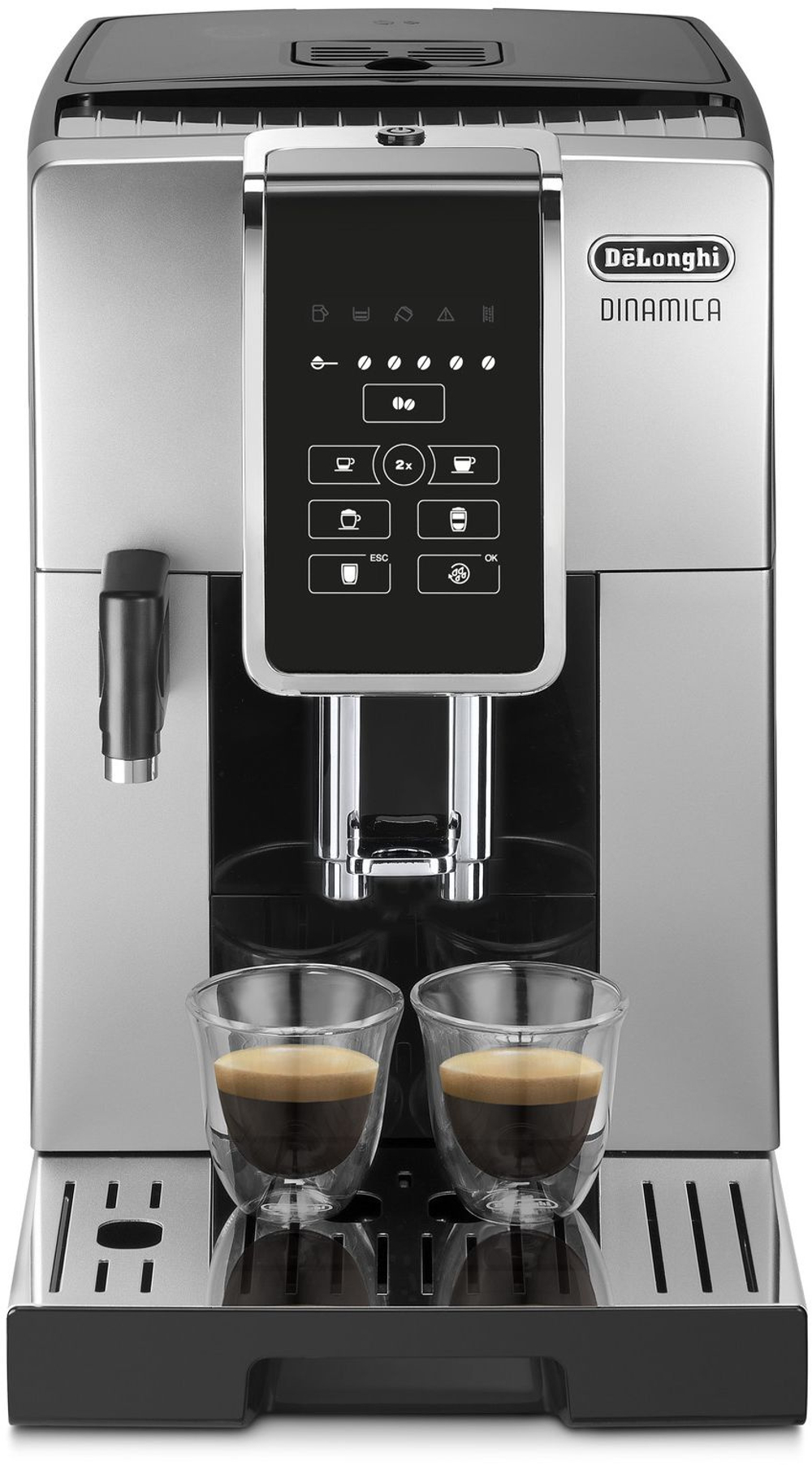 Кофемашина Delonghi Dinamica ECAM350.50.SB 1450Вт серебристый