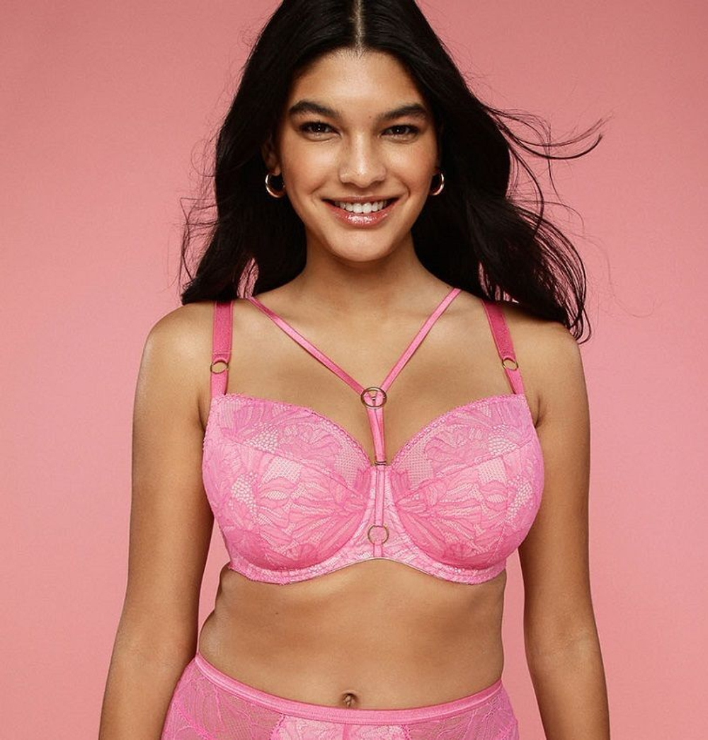 Бюстгальтер Aruba с шитыми чашечками на косточках (Размер: 85E) (Цвет: ярко-розовый)