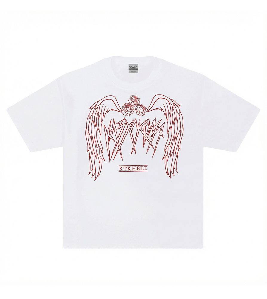 Футболка Казускома Крылья белая