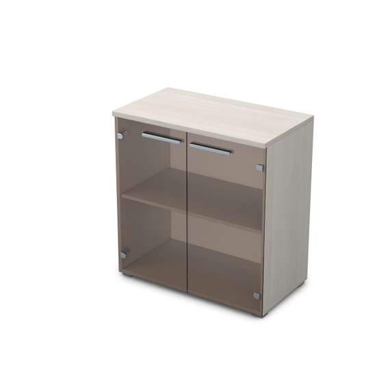 9Ш.023.2 Шкаф низкий со стеклом (800*450*845)