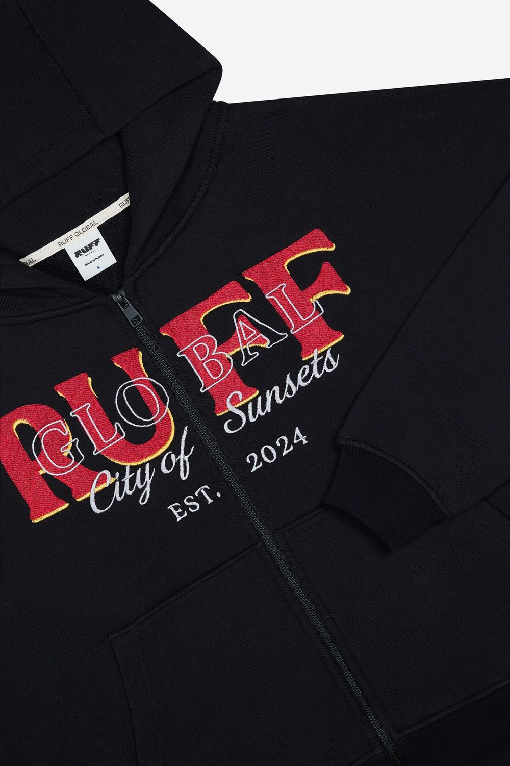 Худи Ruff Global Zip черное