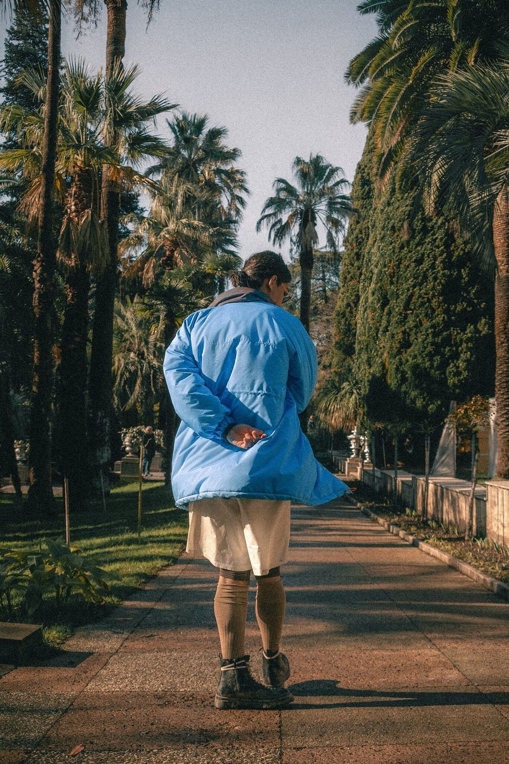 Парка Choompu оверсайз голубая