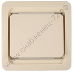 СВЕТОЗАР Гамма, одноклавишный без подсветки цвет бежевый 10А/~250В, Электрический выключатель (SV-54130-B)