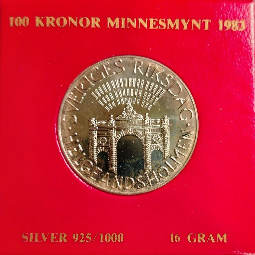 Швеция 100 крон 1983 "Парламент на Хельгеандсхольмене"