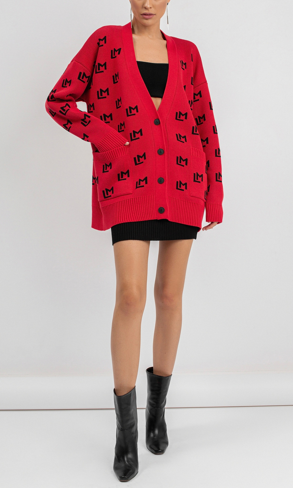 Кардиган вязаный с лого ML