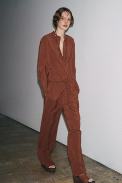 ZARA БРЮКИ ИЗ ЛЕГКОЙ ТКАНИ — ZW COLLECTION, КАРАМЕЛЬНЫЙ