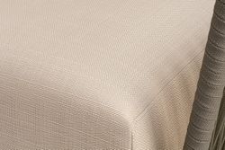 "Форли" кресло плетеное из роупа, каркас алюминий светло-серый (RAL7035) муар, роуп серо-коричневый 23мм, ткань Mossle бежевая