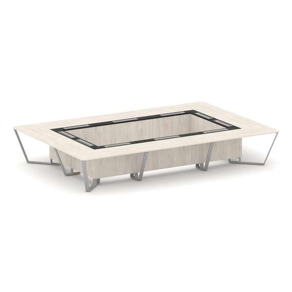 Steel Meet Стол переговорный прямоугольный KMK-PR.B.SP-20K Денвер Светлый/Графит Глянец/Металл Серый