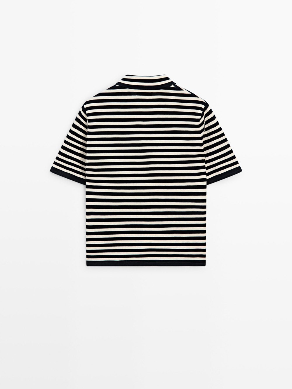 Massimo Dutti Трикотажное поло с карманом, темно-синий