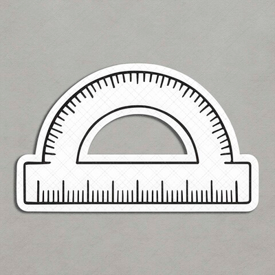 Транспортир белый - декор для фотосессий