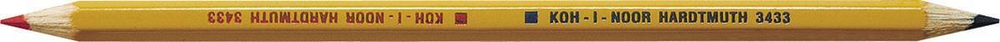 Карандаш двухцв. 3433 кр/син (KOH-I-NOOR)