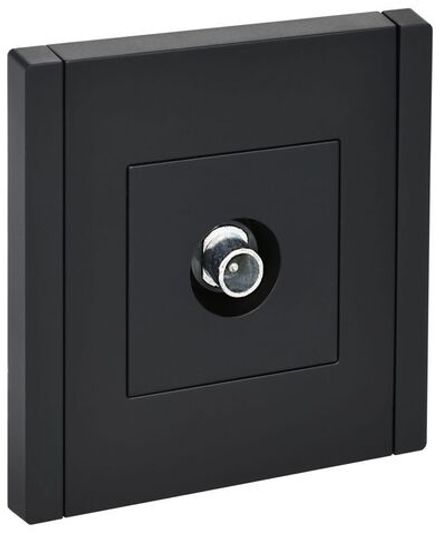 Розетка TV проходная FORTE&PIANO FP129 черн. IEK FP-A10-P-K02