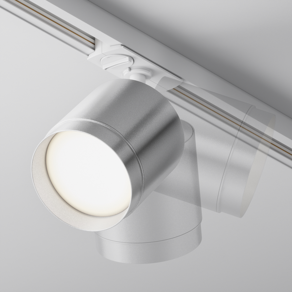 Трековый однофазный светильник Maytoni Unity Polar TR088-1-GX53-S