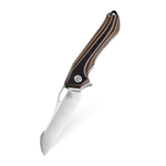 Нож туристический Bestech Platypus сталь D2, рукоять G10 черный-оранжевый-бежевый