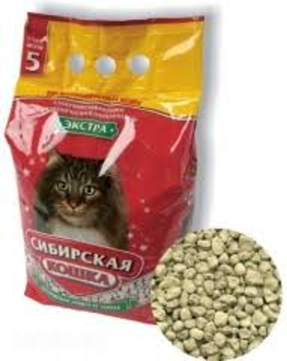 СИБИРСКАЯ КОШКА Наполнитель впитывающий Экстра 5 л
