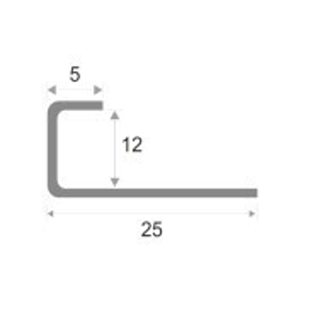 Профиль из нержавеющей стали SB203-12H 2700 глянец 2700 мм