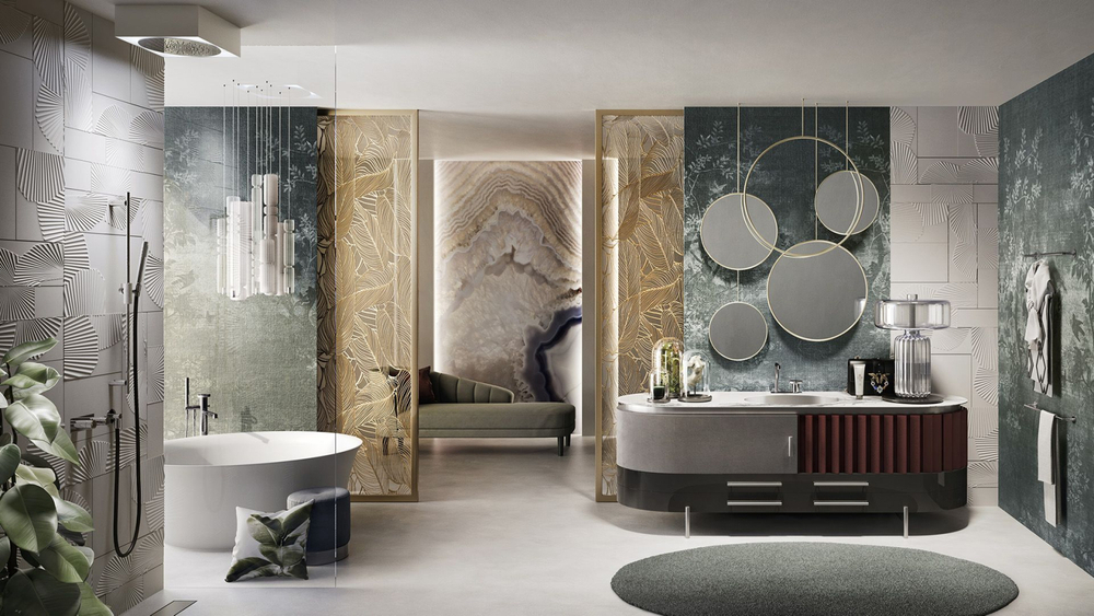Cмеситель для ванны Gessi Anello, напольный, с душевой лейкой, встраиваемый, цвет Finox Brushed Nickel
