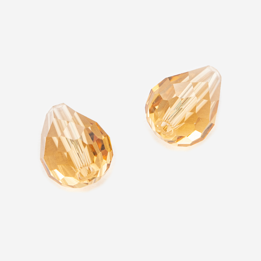 Бриолетт, оттенок "Медовый топаз", хрусталь