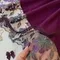 Вышивка на сетке загар/хамелеон 30 см