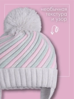 Шапка для девочки на завязках на осень