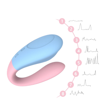 Вибратор для пар Insane Luna (Пульт ДУ, 8 режимов)