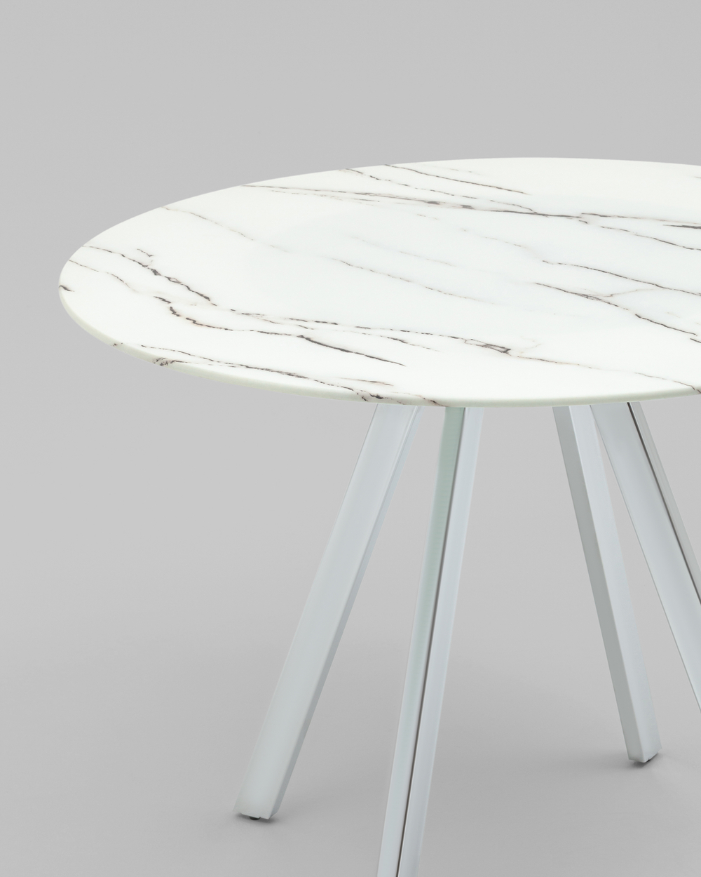 Стол обеденный Хьюстон D100 белый стеклянный