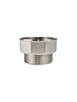 Переходник, латунь, внутренняя/наружная резьба 1 1/2"х1 1/4", никель, RTP
