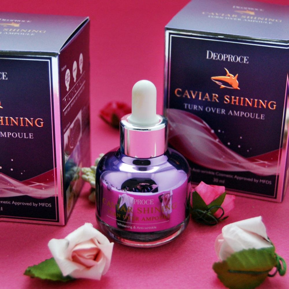 Deoproce. Питательная сыворотка для лица с экстрактом икры Caviar Shining Turn Over Ampoule