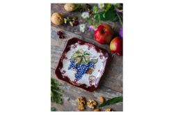 Тарелка пирожковая Certified Int Виноделие Синий виноград 15см