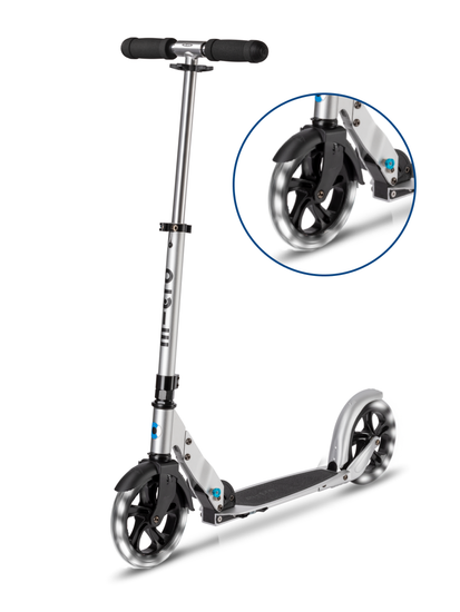 Самокат Micro Classic LED серебристый матовый