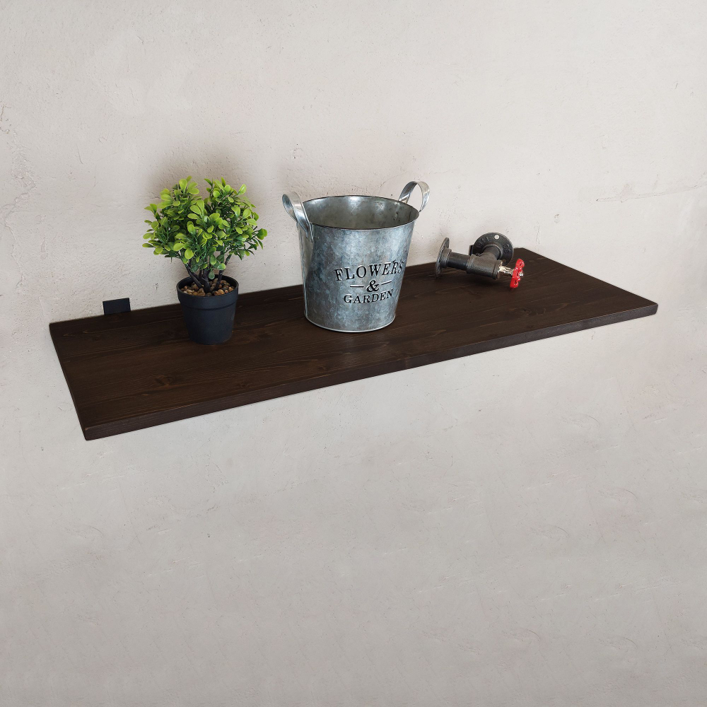 Настенные полки из натурального дерева в стиле Лофт