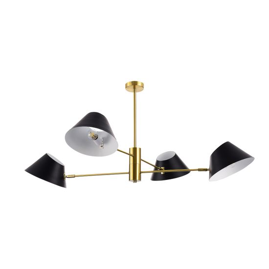 SLE1253-343-04 Светильник подвесной Латунь/Черный, Белый E14 4*60W NORBI