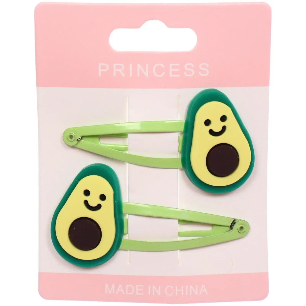 Зажимы для волос детские 2шт «ФРАТТИ БУМ», авокадо, 5.5*1см