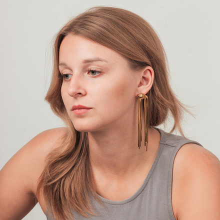 Серьги Fiore Luna Узел AWE1061-G