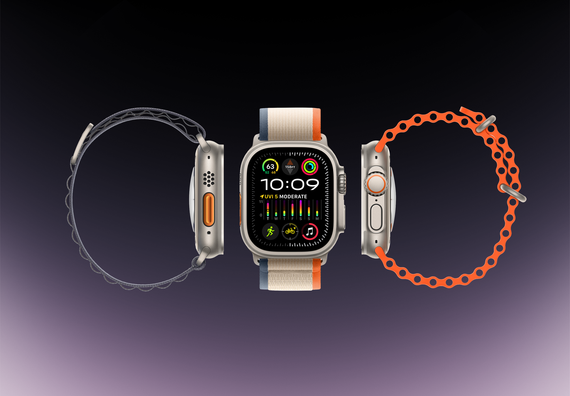 Часы Apple Watch Ultra 2 GPS + Cellular 49 мм, титановый корпус, ремешок Alpine Фиолетового цвета,размер M